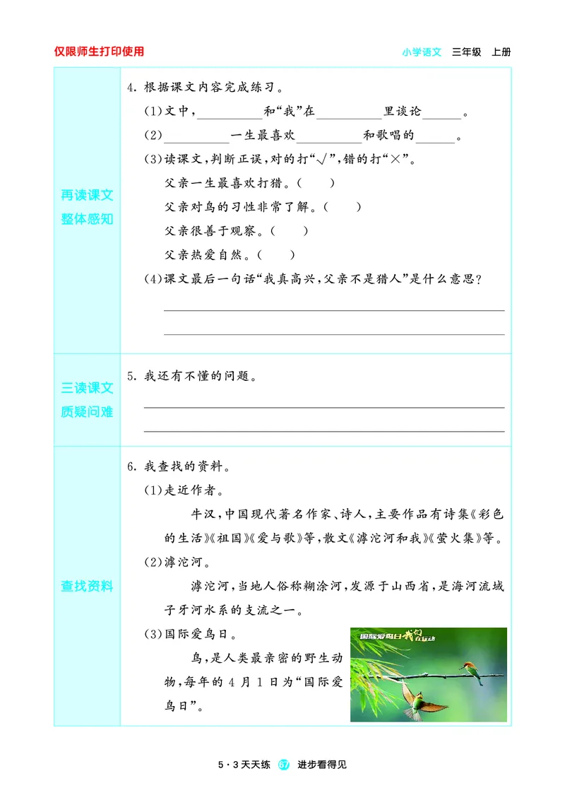 2024秋-5-3语文三上-预习册_三年级上下册资料_三年级上语数英上下册学习资料_3-8-1、小学三年级语文上册_统编、部编、人教（语文全国统一只有一个版）_2024新增