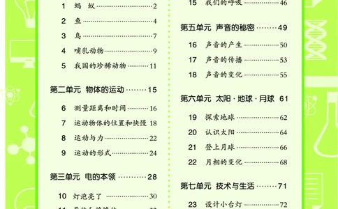 四年级上册科学青岛版五四制电子课本_全部版本&bull;小学科学电子课本_青岛版54制小学科学课本