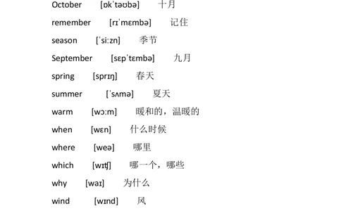 外研社joinin剑桥小学英语四年级上册单词表(含音标)_上册_四年级英语-外研社剑桥_四年级英语（上）-外研社剑桥joinin版_014-四年级上册单词表(含音标)+默写表(英译汉汉译英)