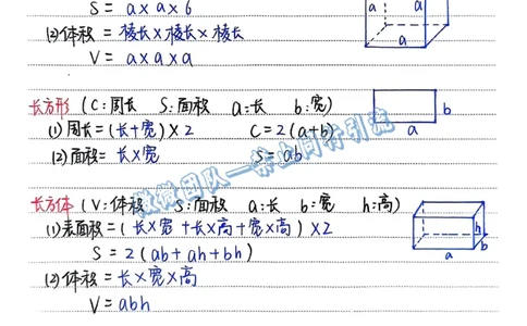五上数学必背公式大全（分享版）_小学全网线上同款资料_26号文件5上6上数学