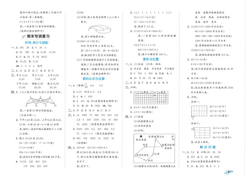 25春53全优卷人教数学3下_三年级上下册资料_53黄冈多个品牌系列资料_数学