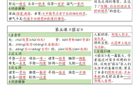 五（上）语文彩色一课一贴_小学全网线上同款资料_k92_语文