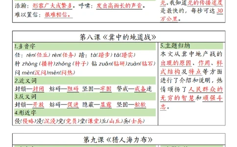 五（上）语文彩色一课一贴_小学全网线上同款资料_k92_语文