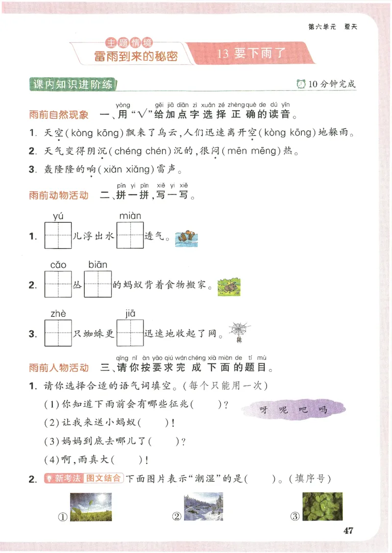 2025小白鸽情境题语文一年级下册_一年级上下册资料_53黄冈多个品牌系列资料_语文