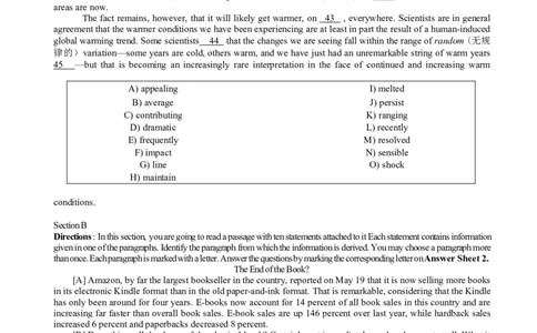 2014年6月四级阅读真题（二）_Password_Removed_大学英语四级+六级_四级真题_专项_四级仔细阅读_2010-2014_2014.06四级