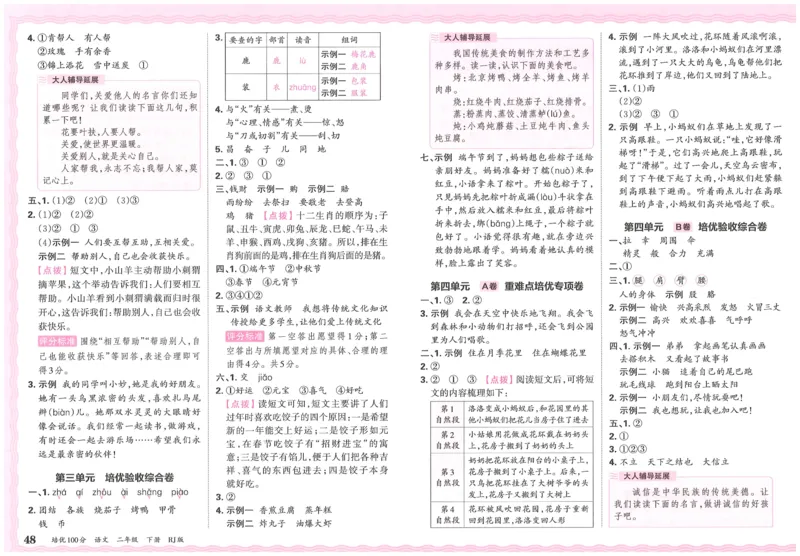 25春二下语文王朝霞培优100分_二年级上下册资料_53黄冈多个品牌系列资料_语文