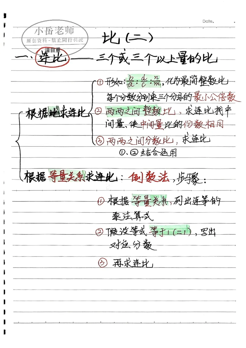 六年级上册手写笔记水印_小学全网线上同款资料_22号文件6上数学分数乘除