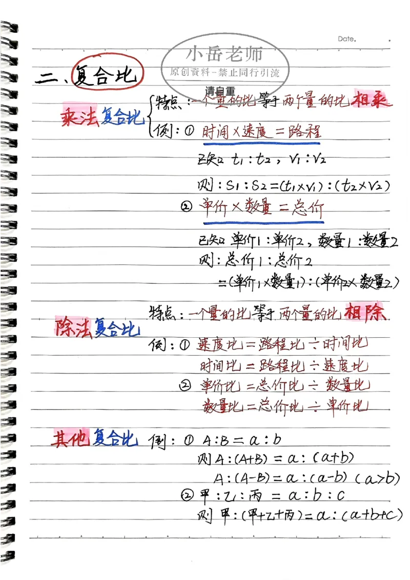 六年级上册手写笔记水印_小学全网线上同款资料_22号文件6上数学分数乘除