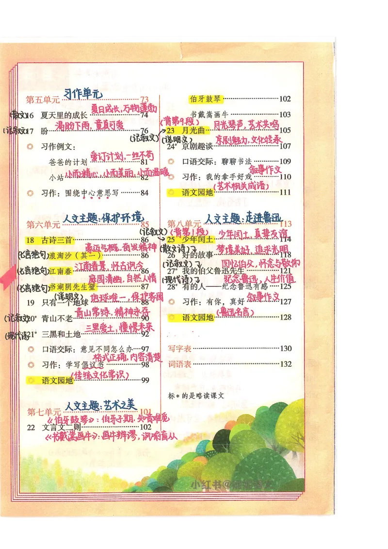 五升六语文学习笔记_小学全网线上同款资料_k92_语文