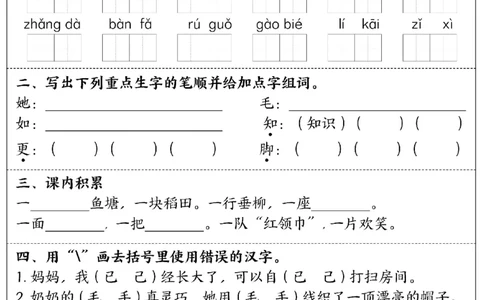 24秋二年级语文上期末复习_二年级上下册资料_二年级上册小红书同款资料_二年级