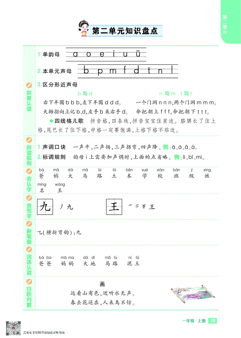 24秋一上语文1-8单元《知识_一年级上下册资料_一年级上册小红书同款资料_一年级(1)