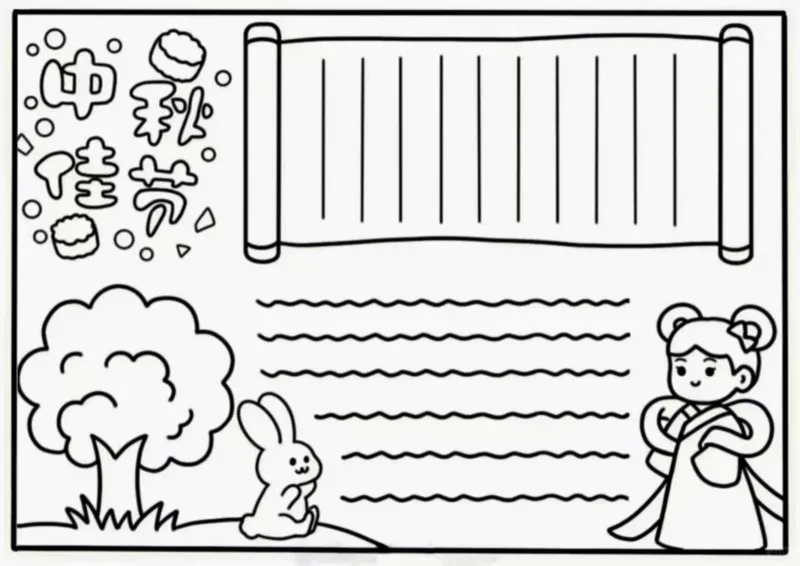 中秋节手抄报素材打印_1_国庆节手抄报好司好句好段PPT作文