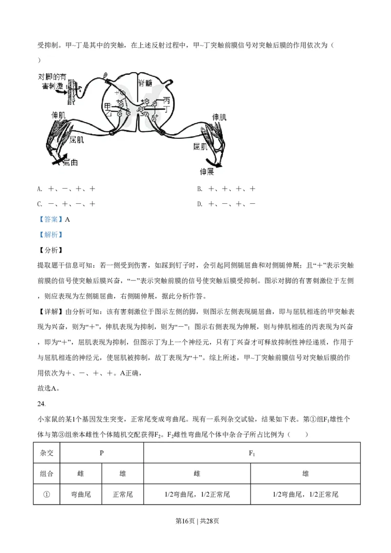 2021年高考生物试卷（浙江）1月（解析卷）_生物历年高考真题_新&middot;PDF版2008-2025&middot;高考生物真题_生物（按年份分类）2008-2025_2021&middot;高考生物真题