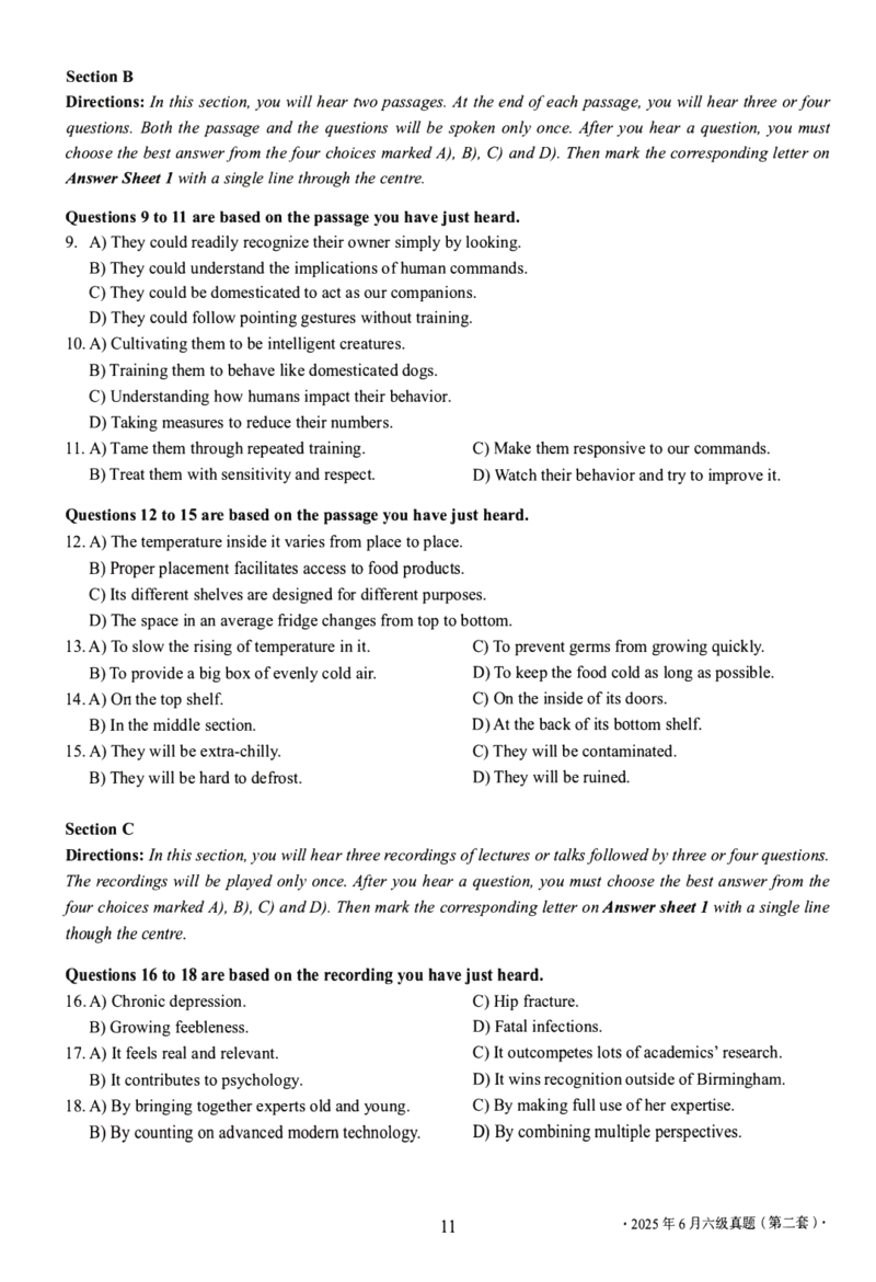 2025.06六级真题第2套_大学英语四级+六级_六级真题_六级真题_2025年06月CET6题+解+音频_3.2025年06月六级真题（新更）