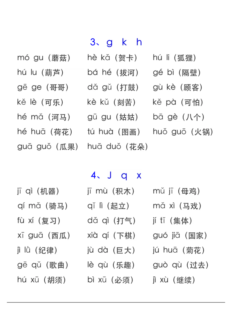 拼音表与拼音拼读大全_拼音专项