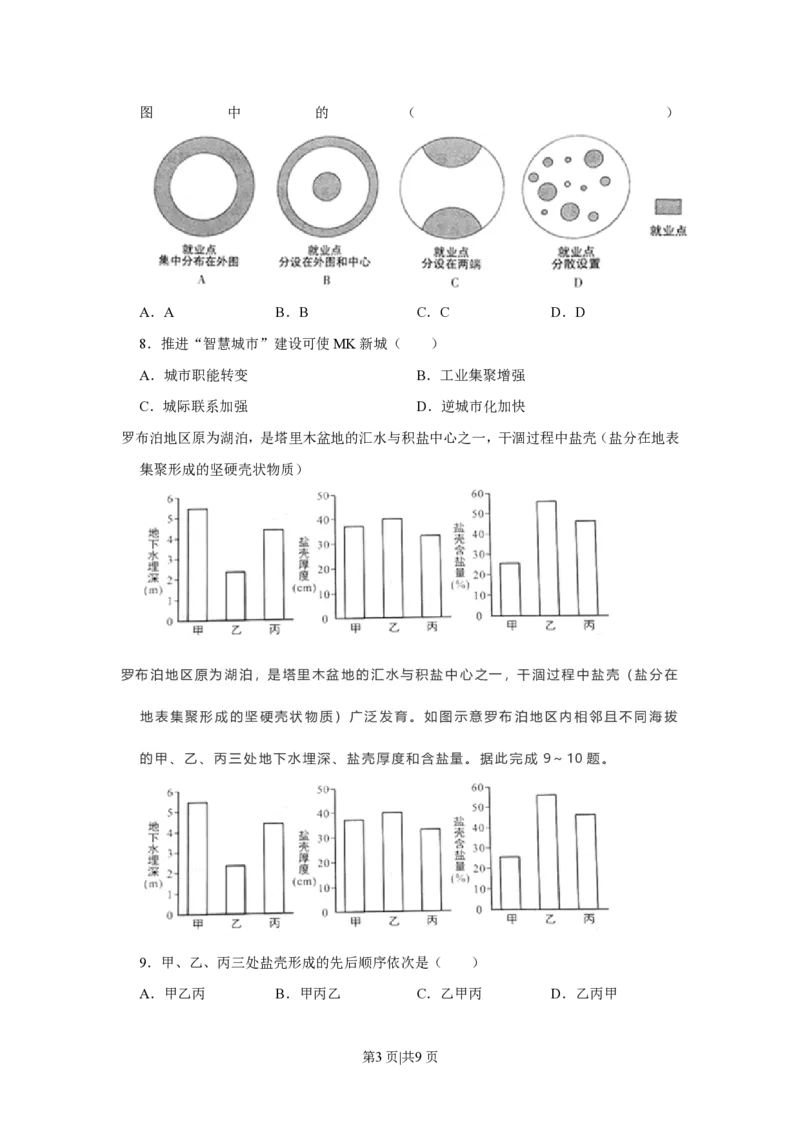 2021年高考地理试卷（福建）（空白卷）_地理历年高考真题_新&middot;PDF版2008-2025&middot;高考地理真题_地理（按省份分类）2008-2025_2012-2024&middot;（福建）地理高考真题