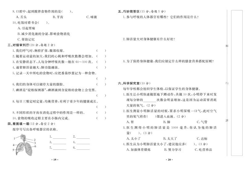 四上丨科学知识点梳理+单元试卷（教科版）_4年级小红书最新热门资料