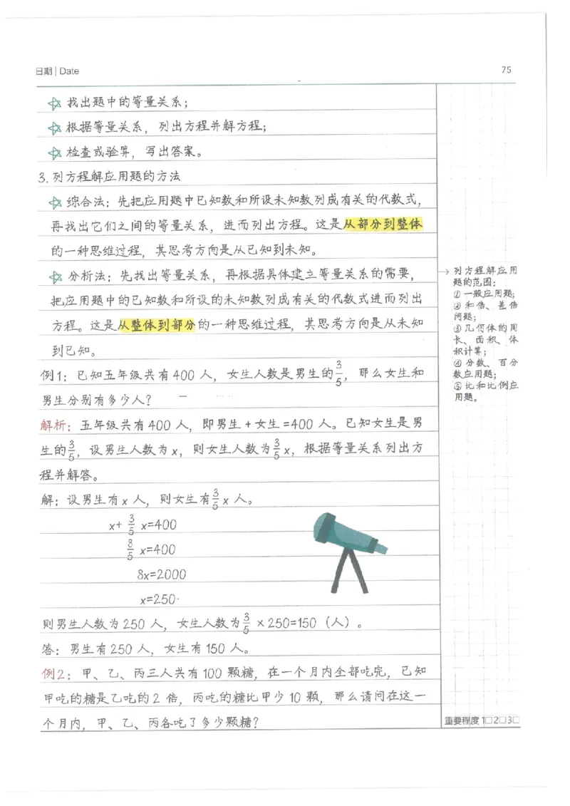 数学小学学霸笔记_上册_小学语数英&mdash;学霸笔记