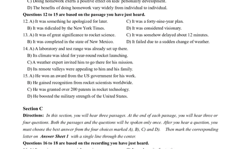 2021年6月英语六级真题第2套_大学英语四级+六级_六级真题_六级真题_2021年06月CET6题+解+音频_02、真题word版