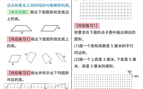 四上数学平行四边形和题型考点通关（空白）(2)_小学全网线上同款资料_14号文件4上5上语文数学课堂笔记_四年级手写笔记_四年级新增知识点(1)