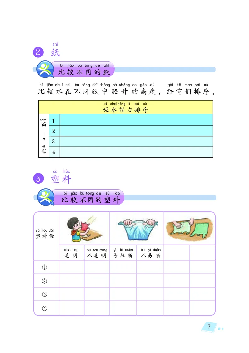 湘科版1年级科学上册活动手册_全部版本&bull;小学科学电子课本_湘科版小学科学电子课本