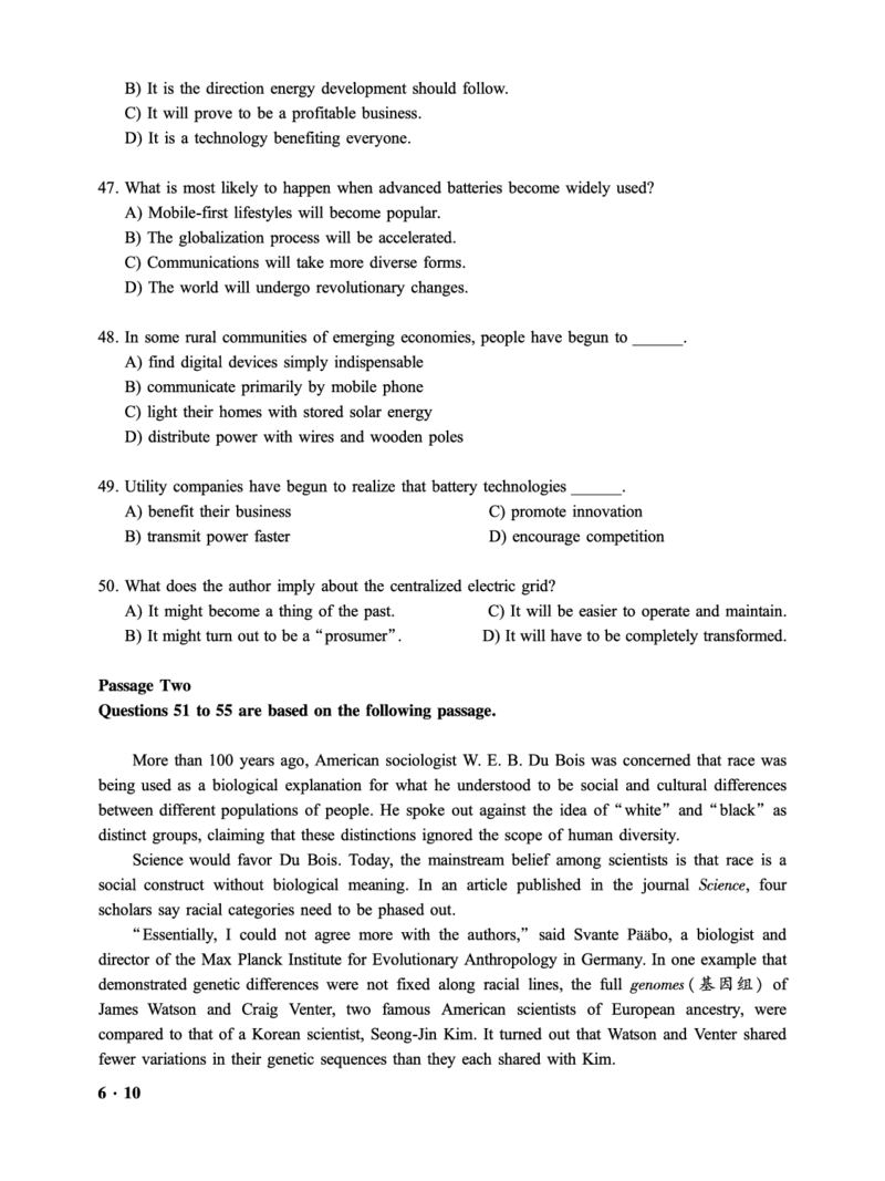 2016.12六级第2套试题可复制可搜索，打印首选_大学英语四级+六级_六级真题_六级真题_1990年-2018年真题资料合集_2016年12月CET6题+解+音频_01、真题PDF版（推荐打印）❤