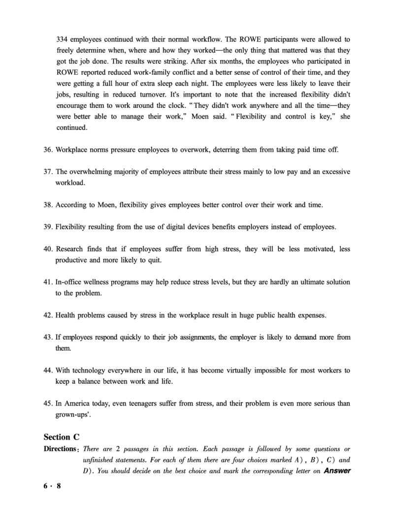 2016.12六级第2套试题可复制可搜索，打印首选_大学英语四级+六级_六级真题_六级真题_1990年-2018年真题资料合集_2016年12月CET6题+解+音频_01、真题PDF版（推荐打印）❤