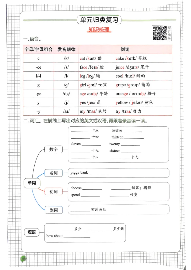 25春一本预习笔记3下英语_三年级上下册资料_53黄冈多个品牌系列资料_英语