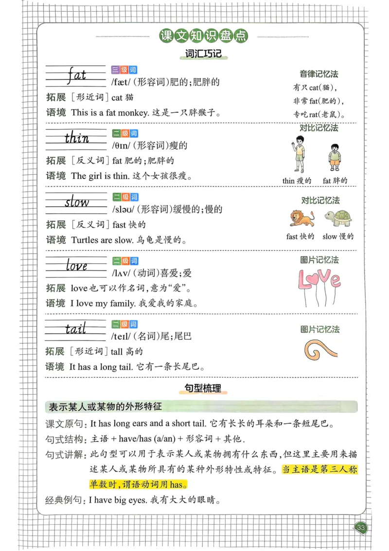 25春一本预习笔记3下英语_三年级上下册资料_53黄冈多个品牌系列资料_英语