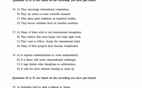 2019.06六级真题第2套可复制可搜索，打印首选_大学英语四级+六级_六级真题_六级真题_2019年06月CET6题+解+音频_01、真题PDF版（推荐打印）❤