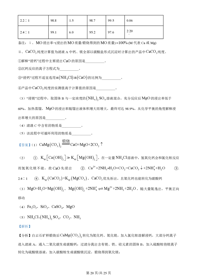 2022年高考化学试卷（北京）（解析卷）_历年高考真题合集_化学历年高考真题_新&middot;PDF版2008-2025&middot;高考化学真题_化学（按年份分类）2008-2025_2022&middot;高考化学真题