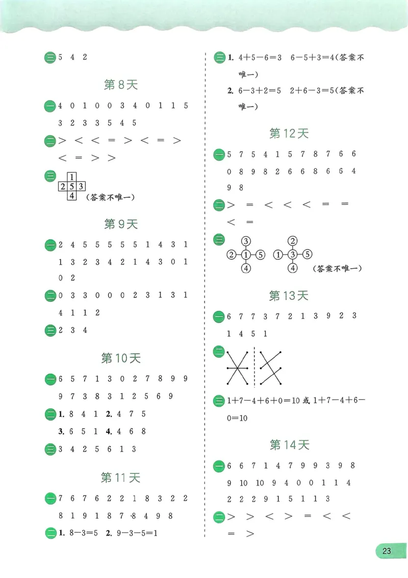 25春实验班计算提优北师数学1上_一年级上下册资料_53黄冈多个品牌系列资料_数学