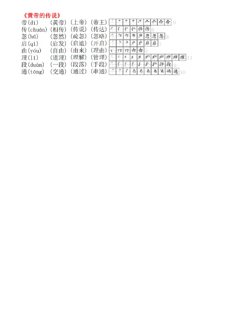 2024最新二年级下册生字拼音组词笔顺小贴贴(1)_二年级上下册资料_小学二年级学习资料-25年更新版_2-02、小学二年级语文下册_2-2-2、练习题、作业、试题、试卷_专项练习
