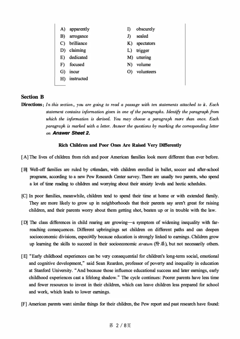 2017.06六级真题第3套可复制可搜索，打印首选_大学英语四级+六级_六级真题_六级真题_1990年-2018年真题资料合集_2017年06月CET6题+解+音频_01、真题PDF版（推荐打印）❤