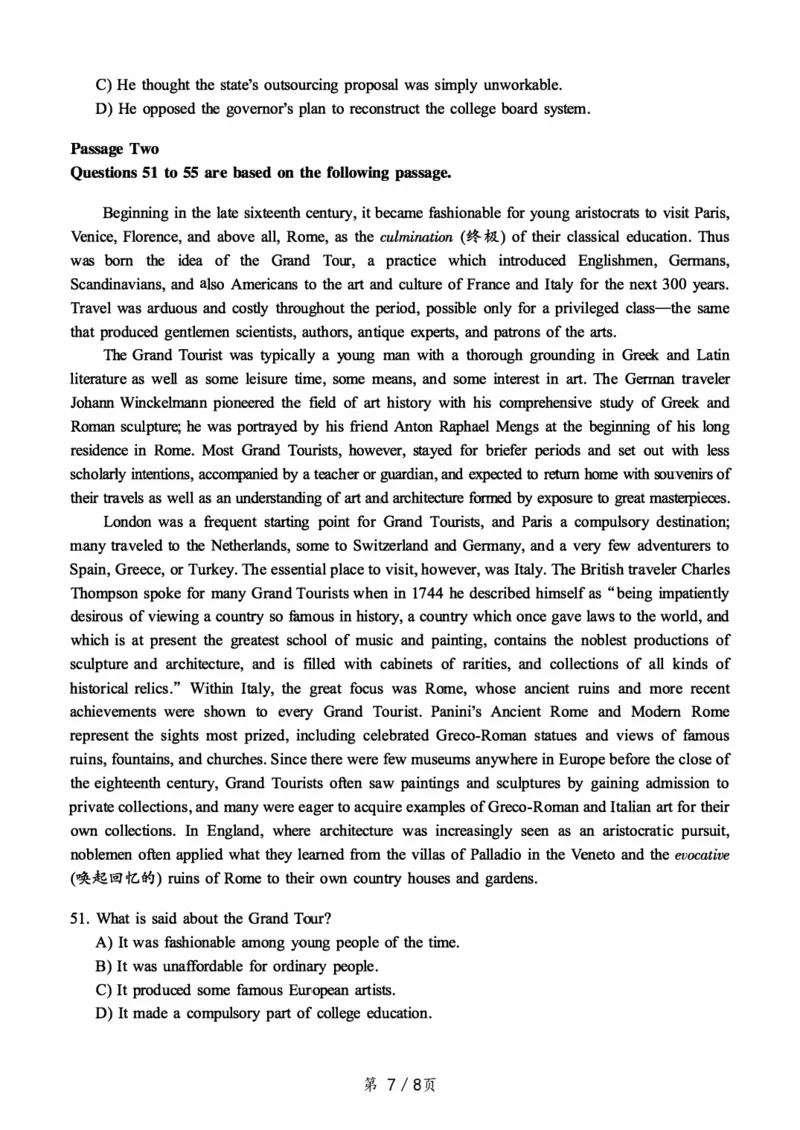 2017.06六级真题第3套可复制可搜索，打印首选_大学英语四级+六级_六级真题_六级真题_1990年-2018年真题资料合集_2017年06月CET6题+解+音频_01、真题PDF版（推荐打印）❤