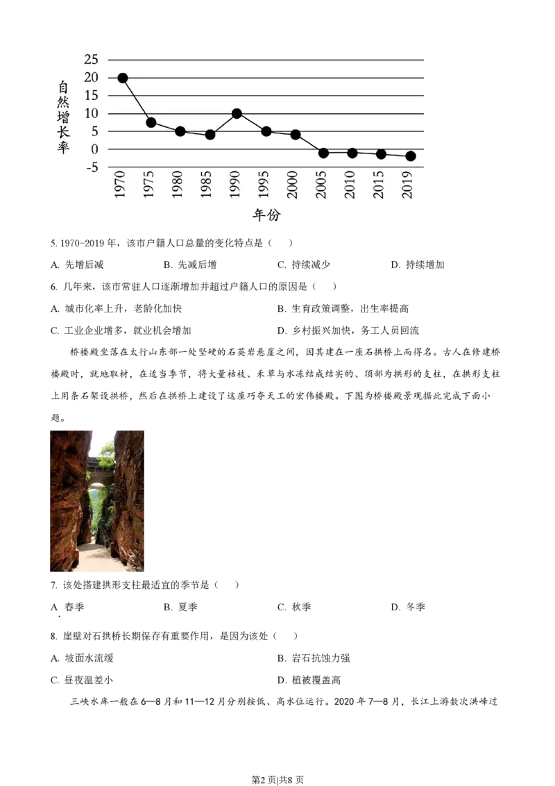 2022年高考地理试卷（重庆）（空白卷）_地理历年高考真题_新&middot;PDF版2008-2025&middot;高考地理真题_地理（按试卷类型分类）2008-2025_自主命题卷&middot;地理（2008-2025）