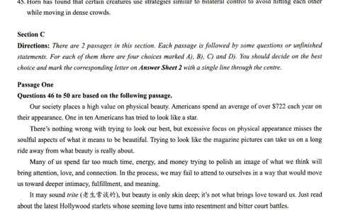 2025.06四级真题第3套_大学英语四级+六级_四级真题_四级真题_2025年06月CET4题+解+音频_3.2025年06月四级真题（新更）