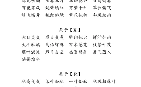 四字成语积累汇总收藏学习_上册_四（上）语文期末重点归类文件