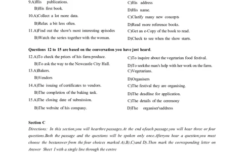 2024年6月第1套英语四级真题推荐使用PDF版_大学英语四级+六级_四级真题_专项_四级仔细阅读_2024年06月CET4_202406四级第一套