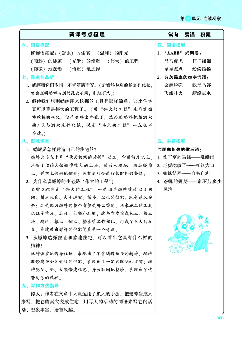 四（上）语文名师规划每一课重考点梳理（全册）_上册_四（上）语文期末重点归类文件