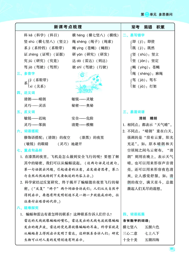 四（上）语文名师规划每一课重考点梳理（全册）_上册_四（上）语文期末重点归类文件