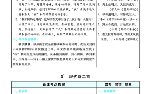四（上）语文名师规划每一课重考点梳理（全册）_上册_四（上）语文期末重点归类文件