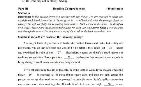 2022.06四级真题第1套可复制可搜索，打印首选_大学英语四级+六级_四级真题_四级真题_2022年06月CET4题+解+音频_01、真题PDF版（推荐打印）❤