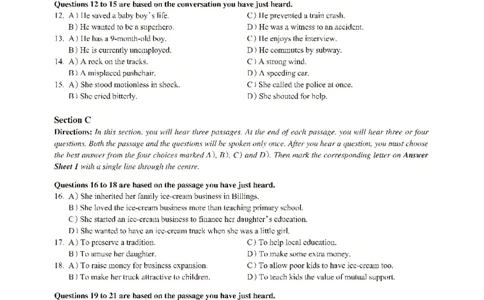 2016年12月大学英语4级（卷2）-可复制搜索_大学英语四级+六级_四级真题_四级真题_1990年-2018年真题资料合集_2016年12月CET4题+解+音频_01、真题PDF版（推荐打印）❤