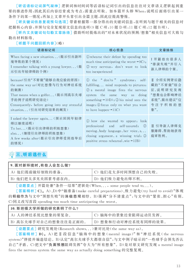2017.06英语六级考试第1套解析_大学英语四级+六级_六级真题_六级真题_1990年-2018年真题资料合集_2017年06月CET6题+解+音频_03、答案解析