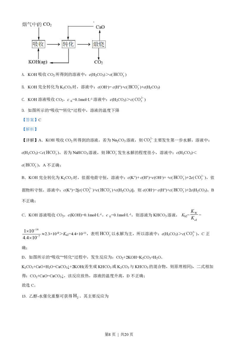 2022年高考化学试卷（江苏）（解析卷）_历年高考真题合集_化学历年高考真题_新&middot;PDF版2008-2025&middot;高考化学真题_化学（按试卷类型分类）2008-2025_自主命题卷&middot;化学（2008-2025）(1)