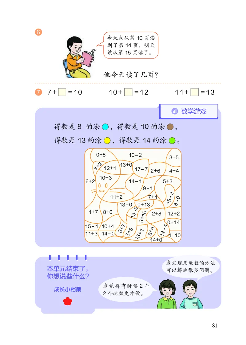 2022人教版一年级上册数学PDF电子课本_一年级上下册资料_小学一年级学习资料-25年更新版_1-03、小学一年级数学上册_人教版_08、电子教材
