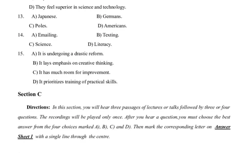 2017年6月大学英语四级真题2_大学英语四级+六级_四级真题_四级真题_1990年-2018年真题资料合集_2017年06月CET4题+解+音频_02、真题word版