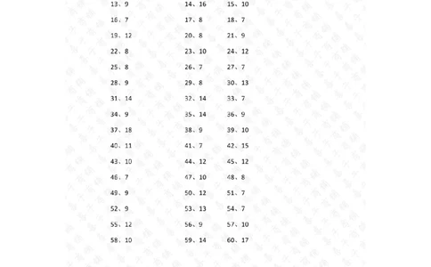 200以内&divide;20以内第61~80篇答案_小学数学口算竖式脱式计算应用题一二三四五六年级上下册电_小学数学口算题库电子版（1-6）_小学数学口算三年级_口算题适合3年级
