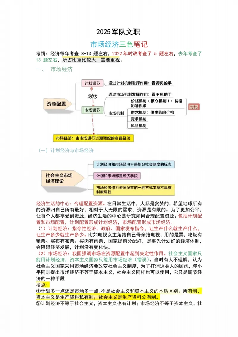 公基-军队文职三色笔记_军队文职(1)_02.公共课笔记+知识点等_基本知识